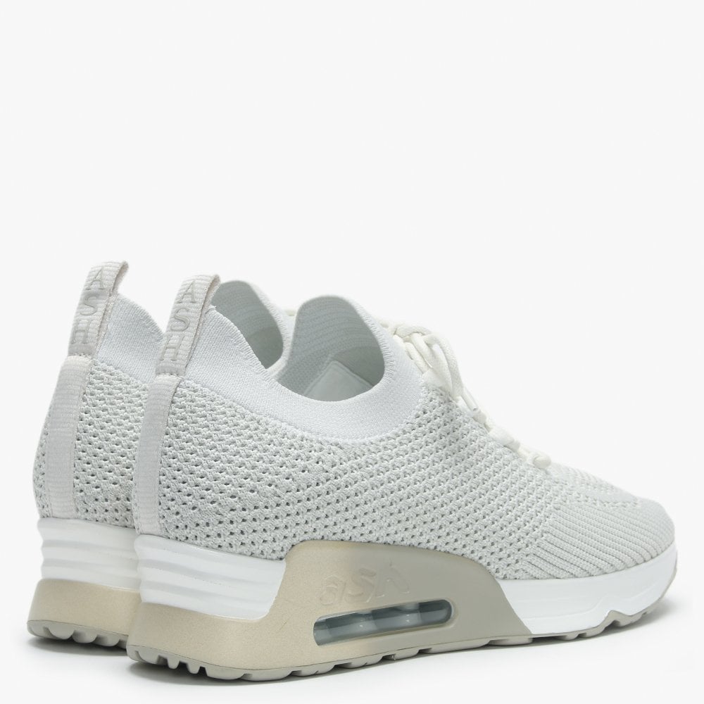 Lunatic White Marble Knitted Trainers