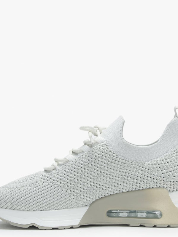 Lunatic White Marble Knitted Trainers