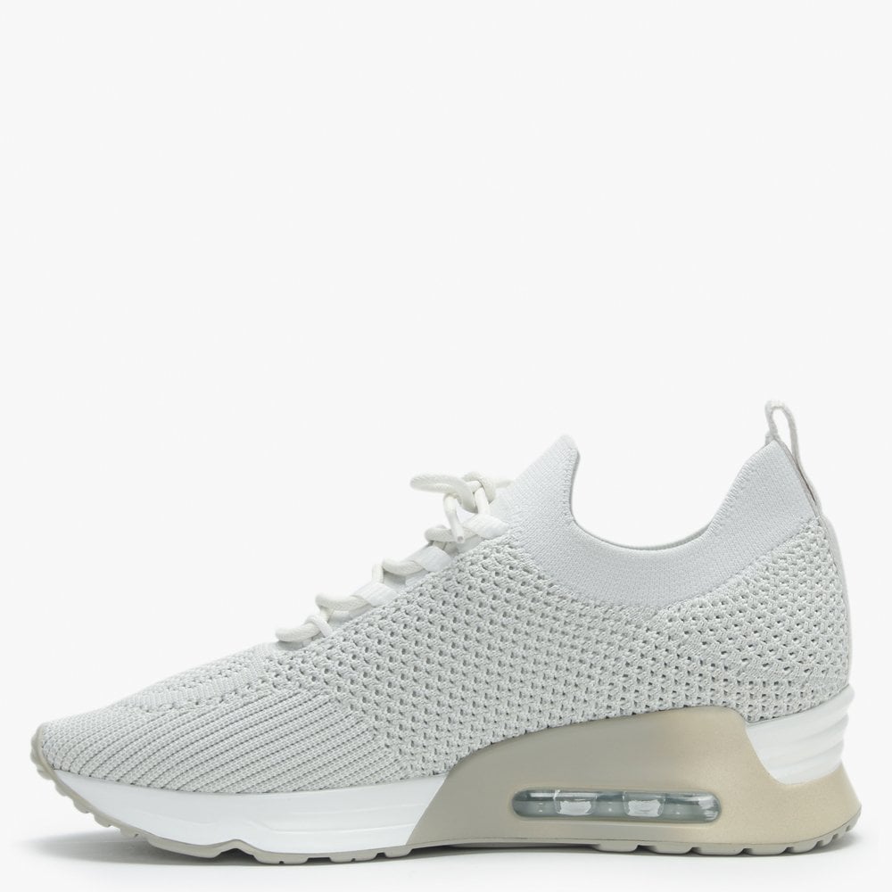 Lunatic White Marble Knitted Trainers