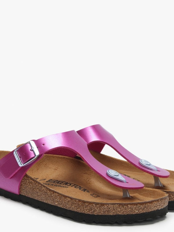 Gizeh Electric Metallic Magenta Birko-Flor Toe Post Sandals