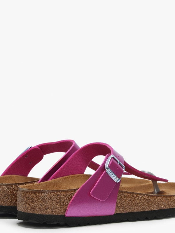 Gizeh Electric Metallic Magenta Birko-Flor Toe Post Sandals