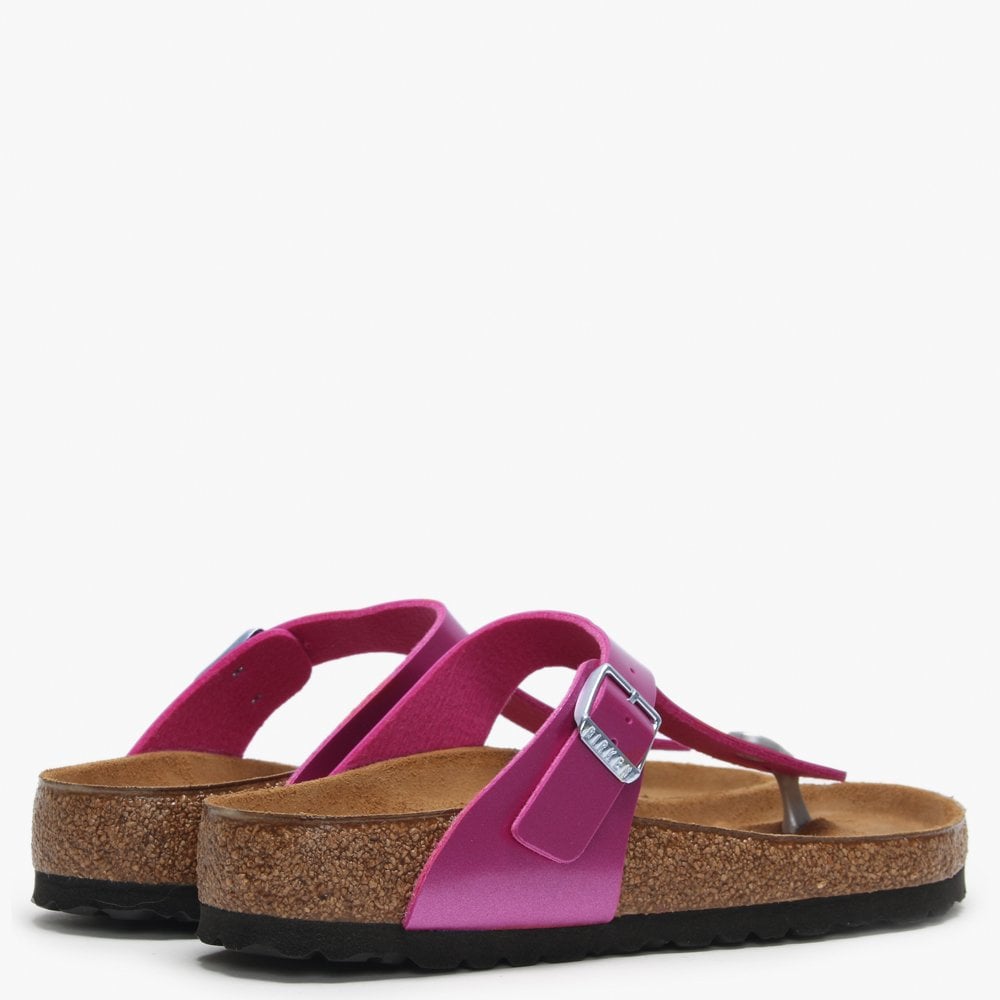 Gizeh Electric Metallic Magenta Birko-Flor Toe Post Sandals