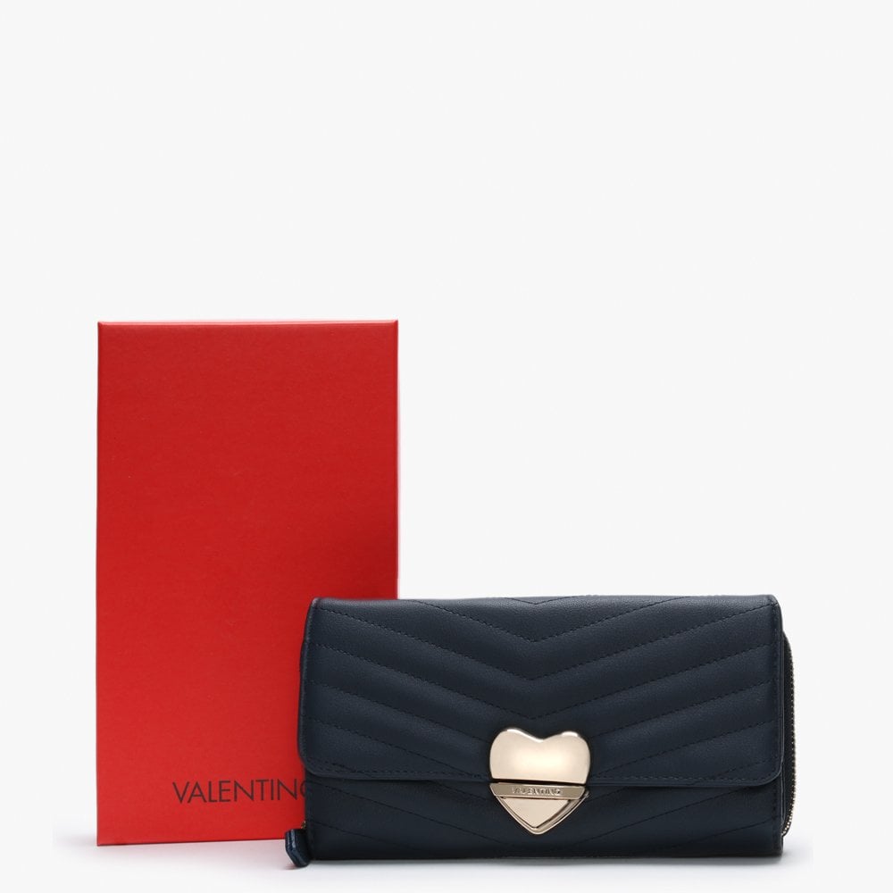 Rapunzel Quilted Blue Zip Around Wallet