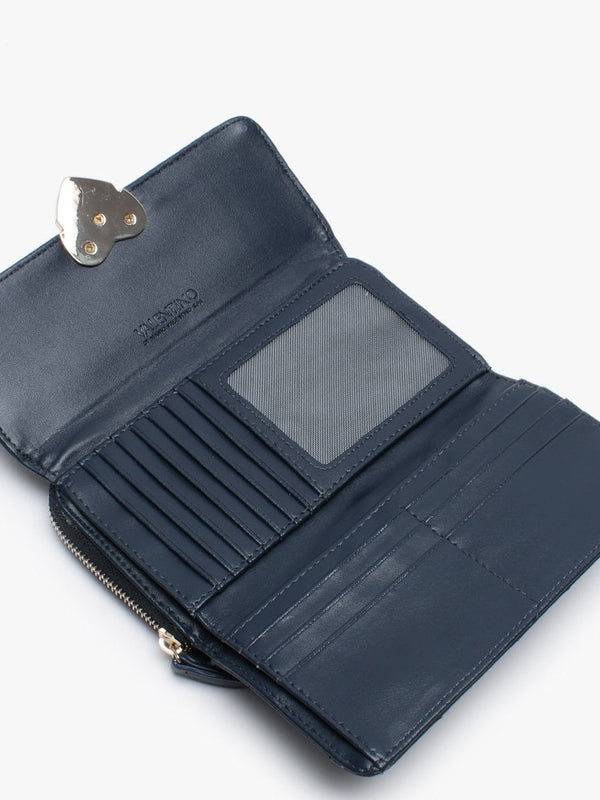 Rapunzel Quilted Blue Zip Around Wallet