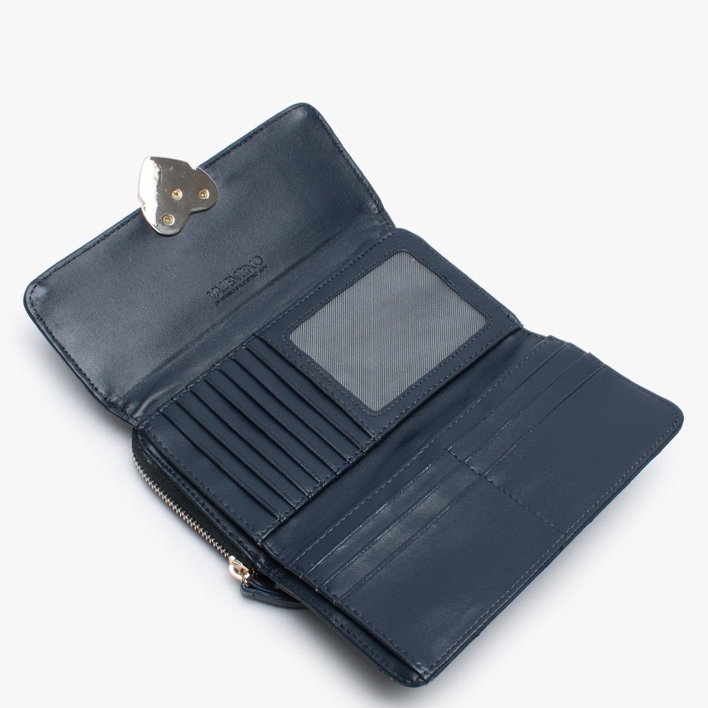 Rapunzel Quilted Blue Zip Around Wallet