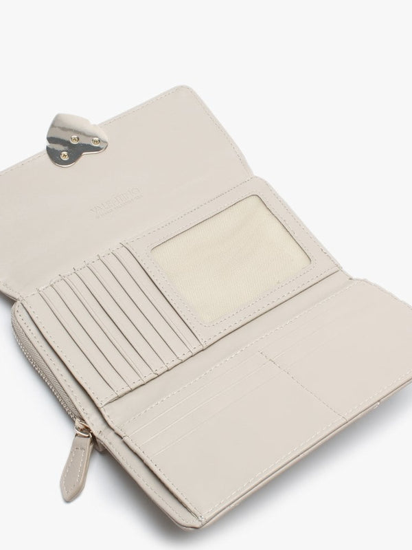Rapunzel Quilted Beige Zip Around Wallet