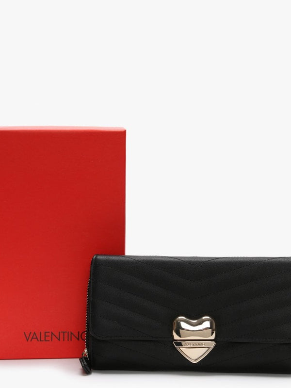 Rapunzel Quilted Black Zip Around Wallet