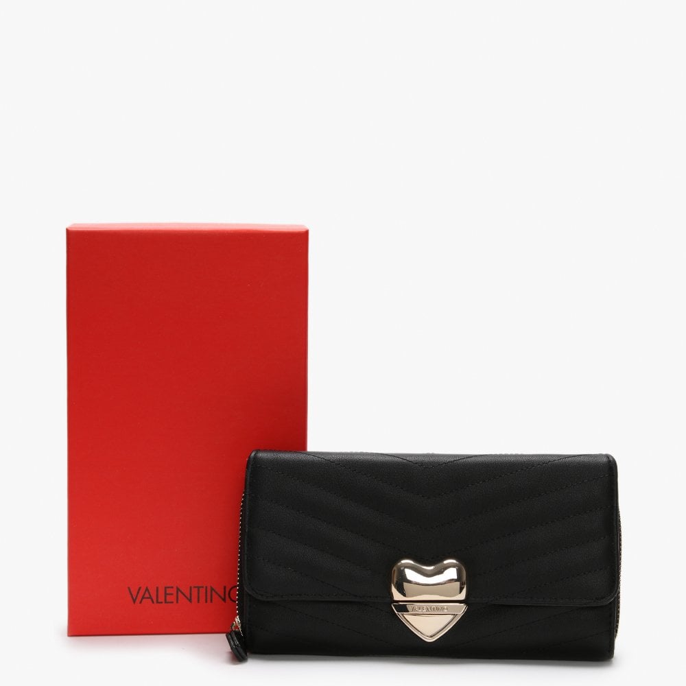 Rapunzel Quilted Black Zip Around Wallet