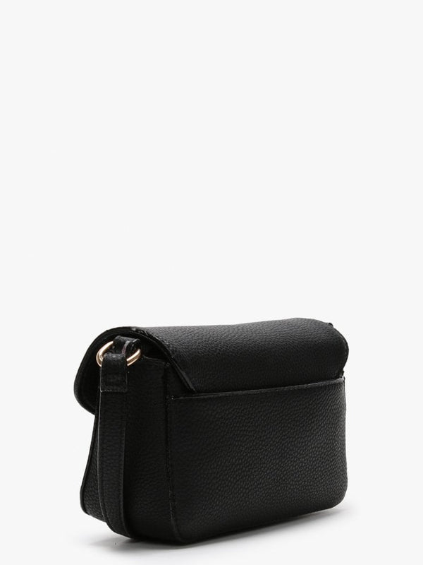 Lilo Black Padlock Cross-Body Bag
