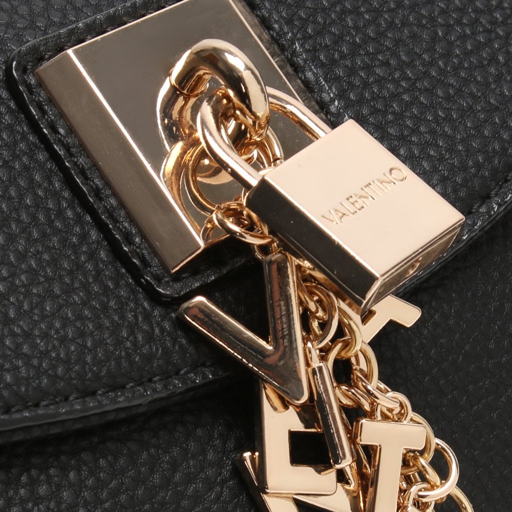 Lilo Black Padlock Cross-Body Bag