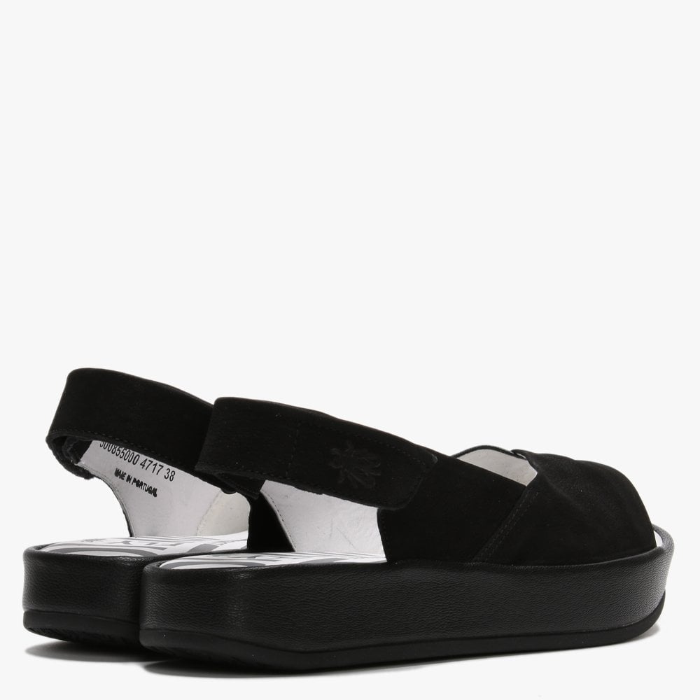Bari Black Leather Sandals