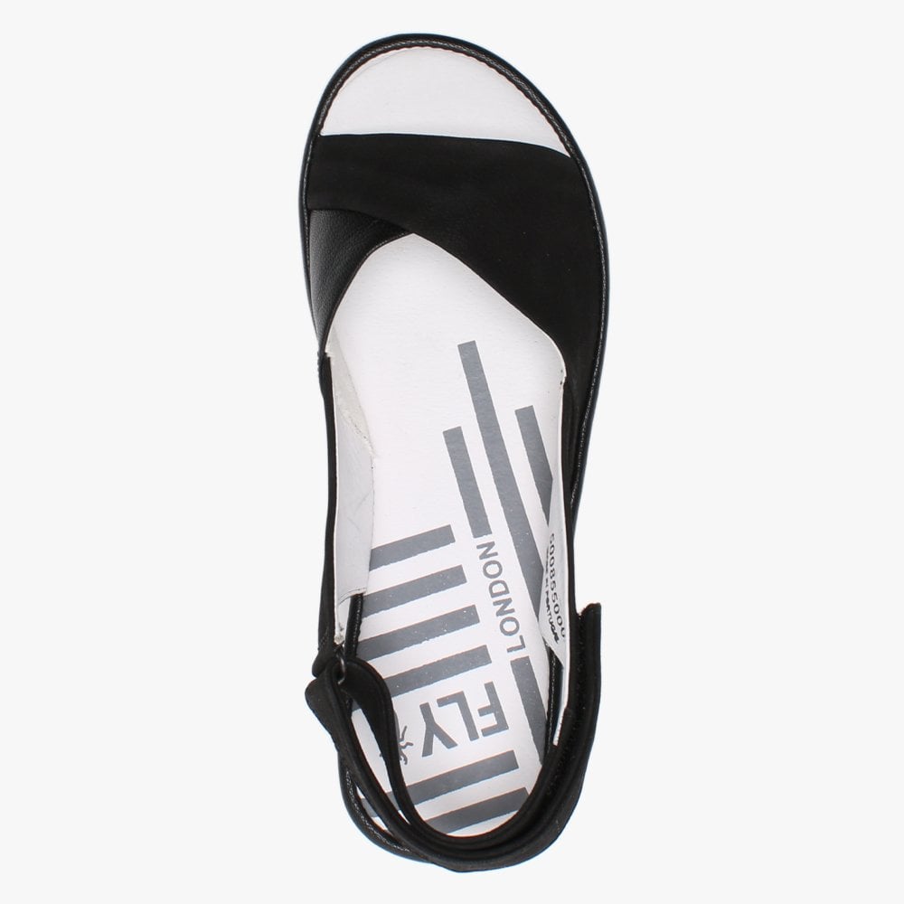Bari Black Leather Sandals