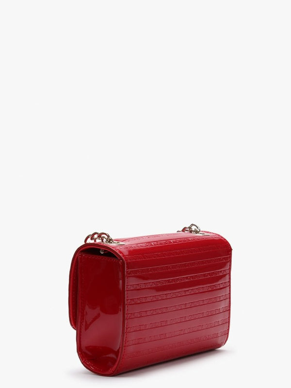 Mowgli Red Patent Logo Shoulder Bag