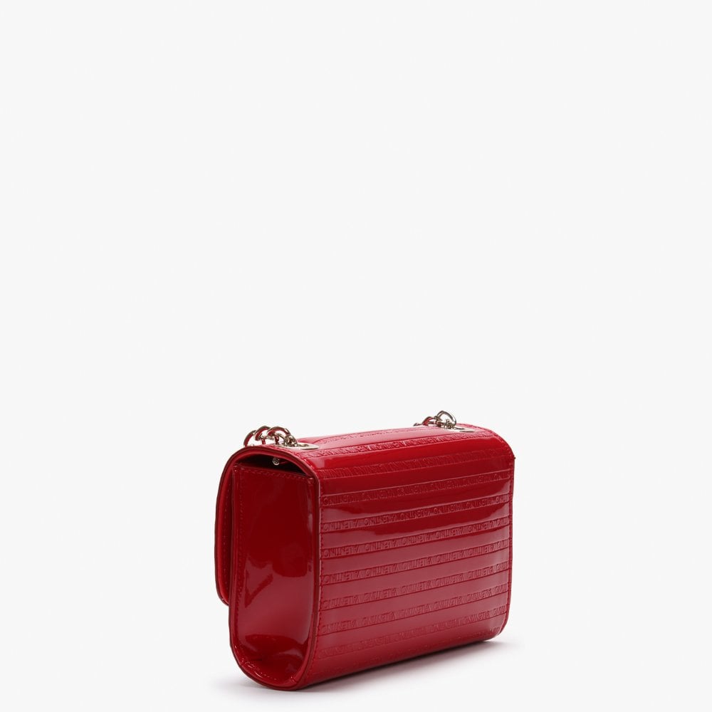 Mowgli Red Patent Logo Shoulder Bag