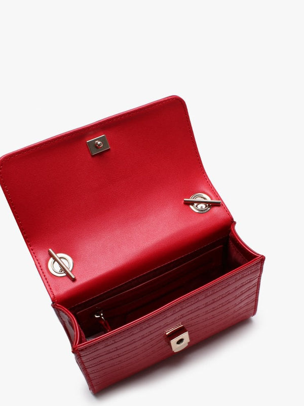 Mowgli Red Patent Logo Shoulder Bag