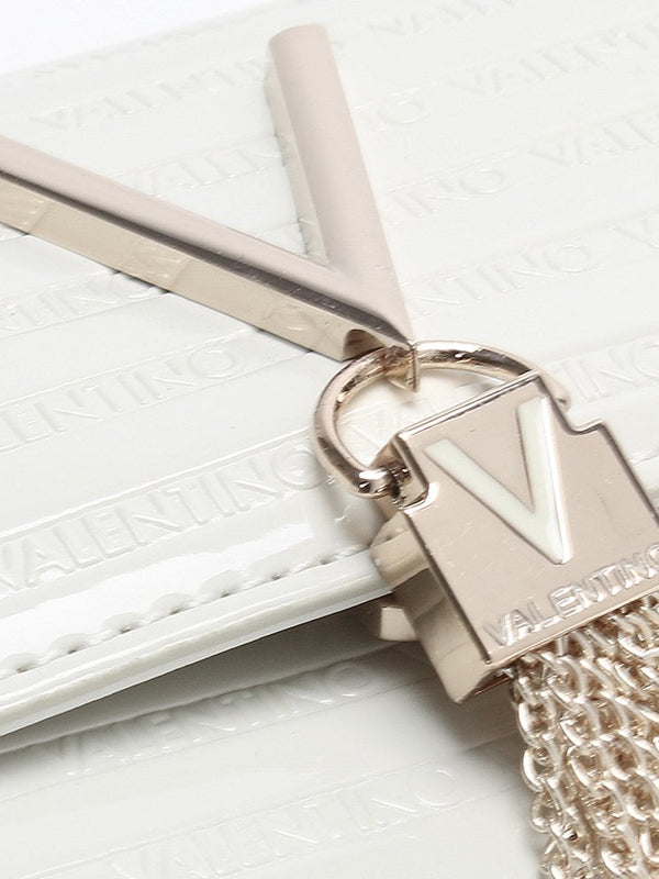 Mowgli Beige Patent Logo Shoulder Bag