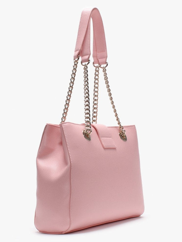 Divina Pink Pebbled Tote Bag