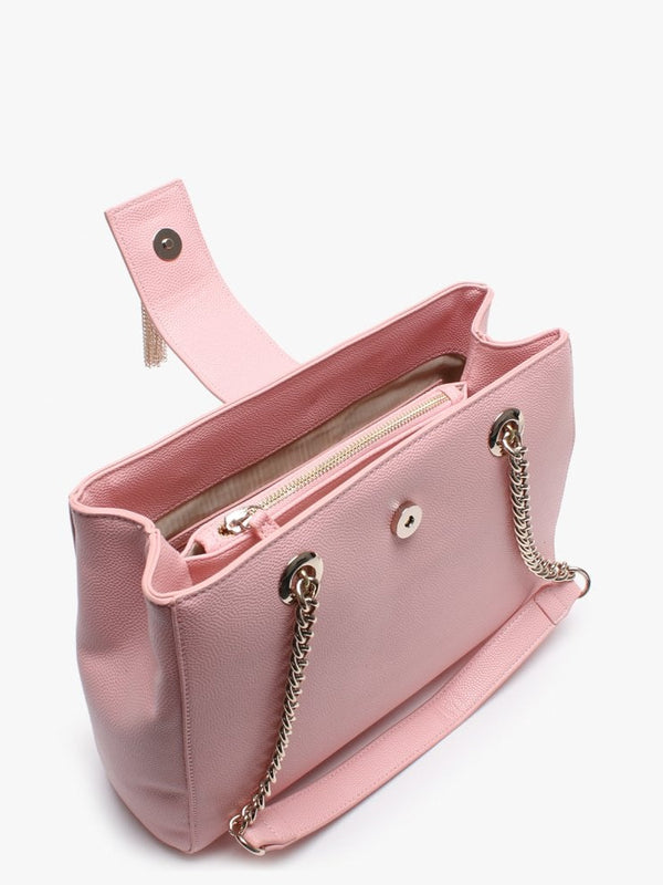 Divina Pink Pebbled Tote Bag
