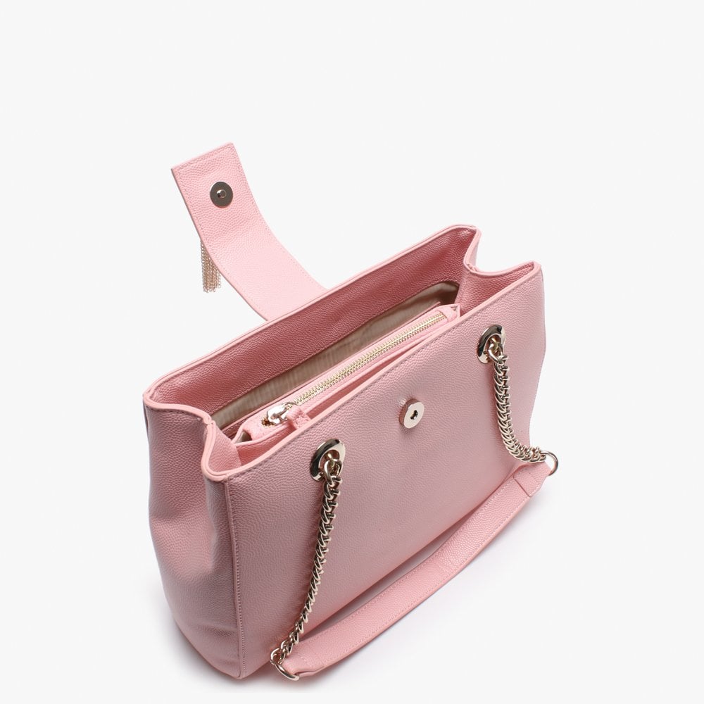 Divina Pink Pebbled Tote Bag