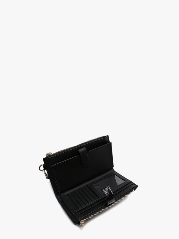Peony Black Patent Logo Organiser