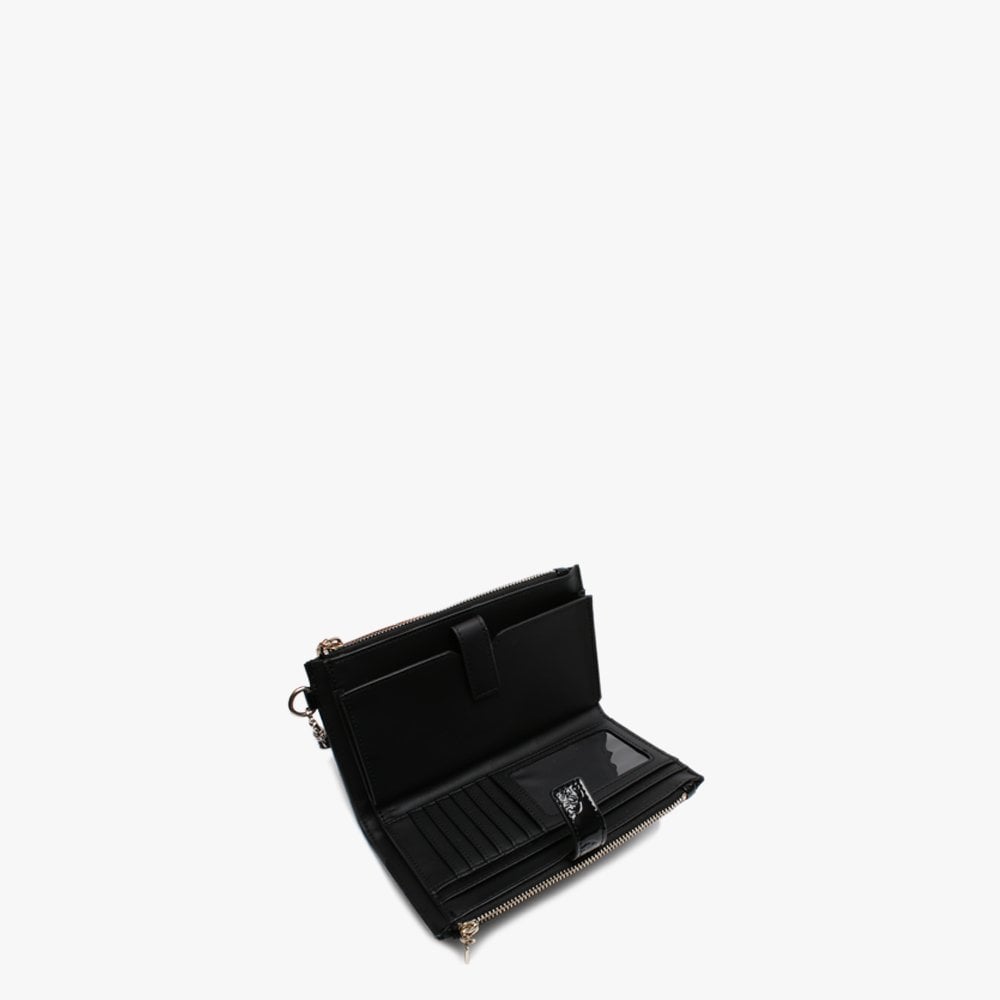 Peony Black Patent Logo Organiser
