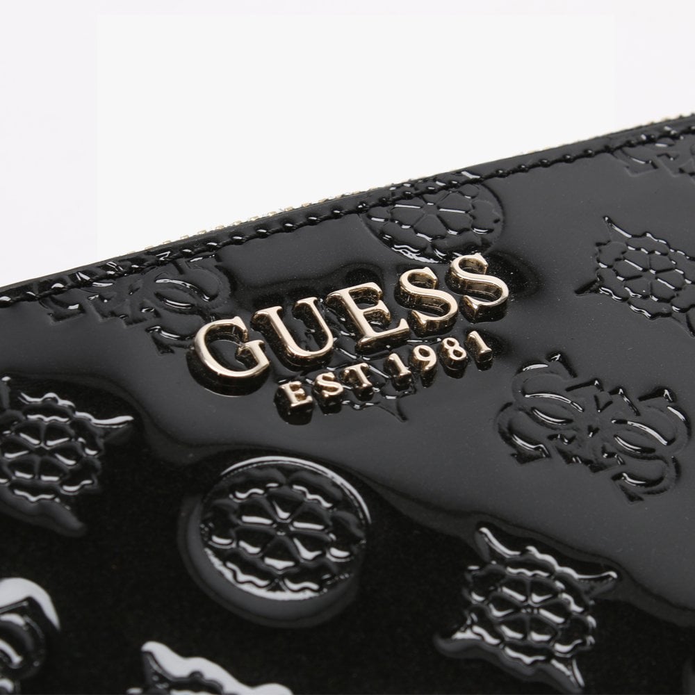 Peony Black Patent Logo Organiser