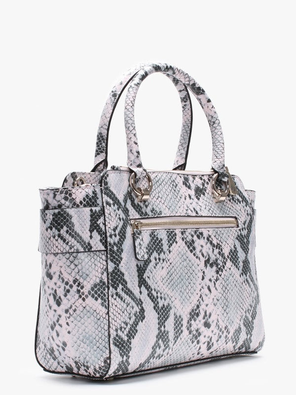 Carina Pink Reptile Satchel Bag