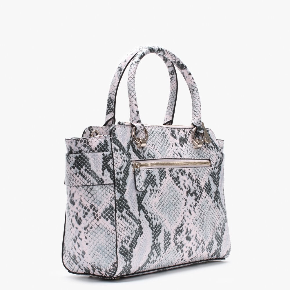 Carina Pink Reptile Satchel Bag