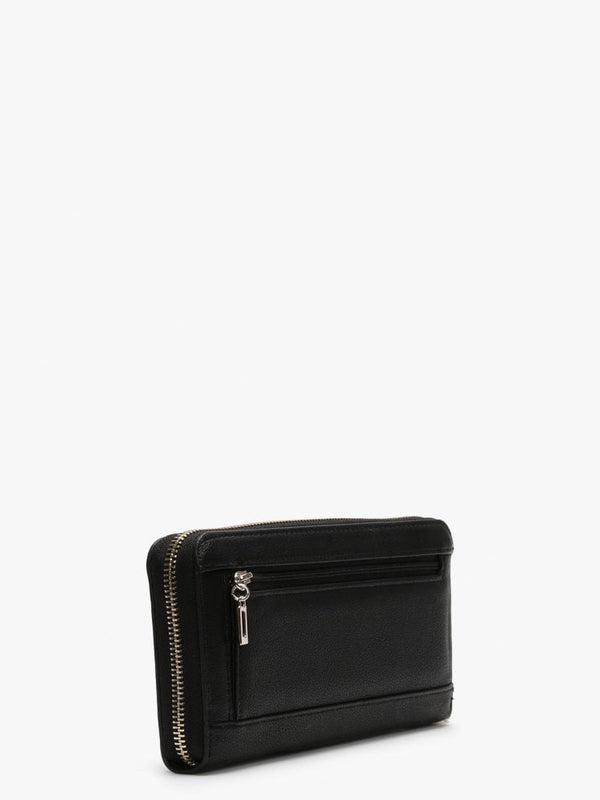Carina Black Zip Around Wristlet Wallet