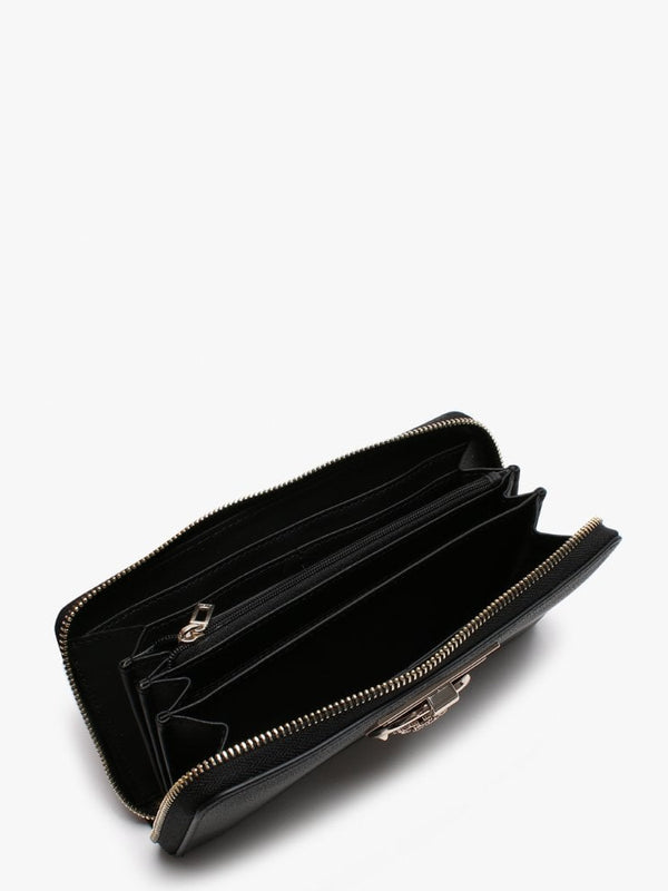 Carina Black Zip Around Wristlet Wallet