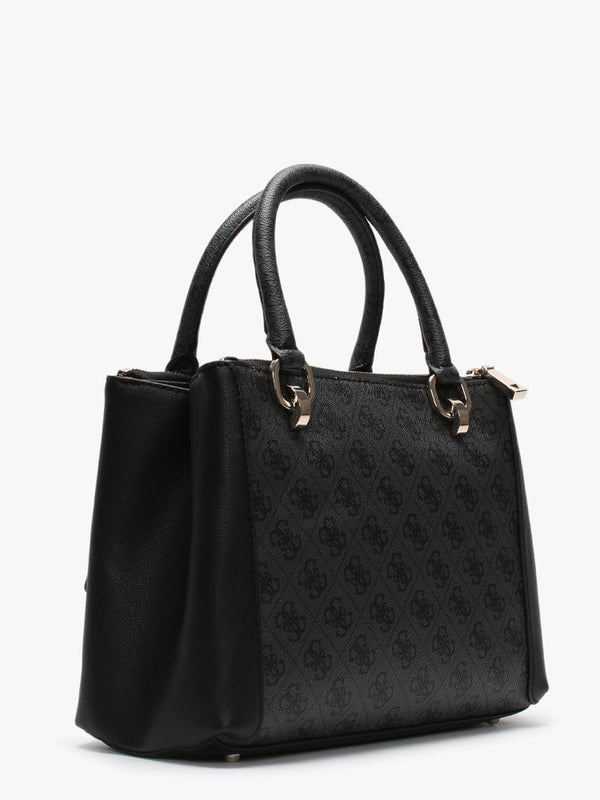 Bluebelle Textured Black & Grey Logo Satchel Bag