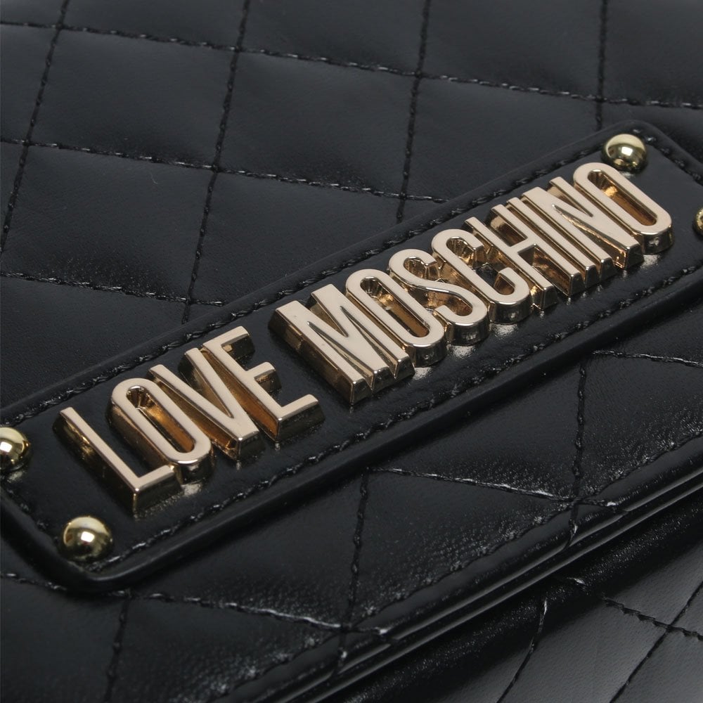 Small Black Quilted Shoulder Bag