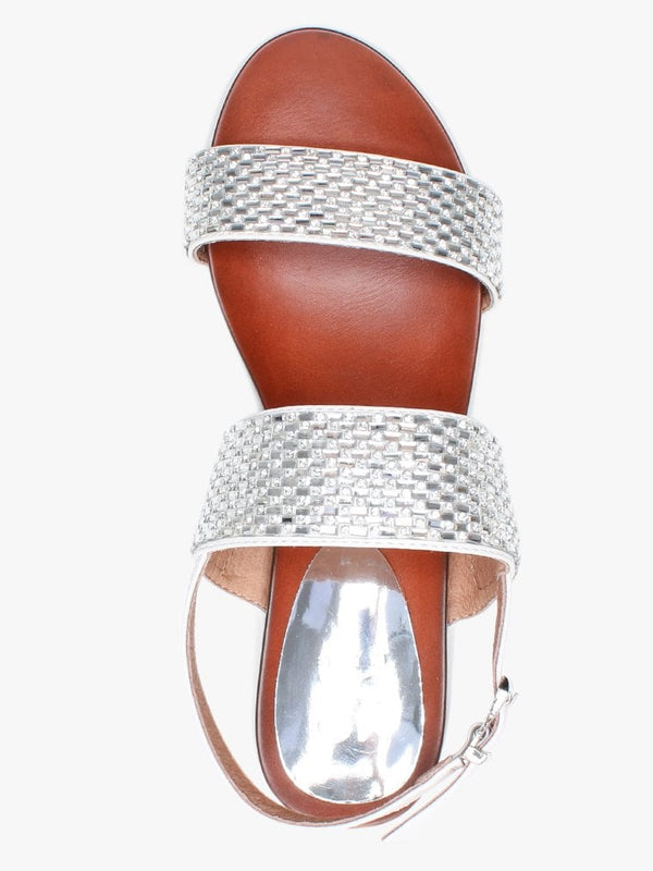 Pinchello White Embellished Wedge Sandals