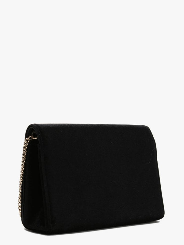 Small Black Velvet Cross-Body Bag