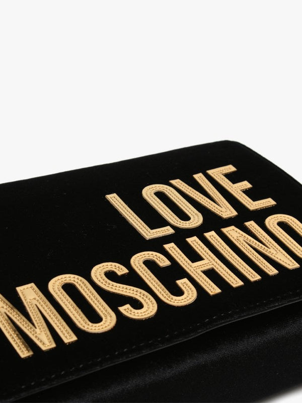 Small Black Velvet Cross-Body Bag