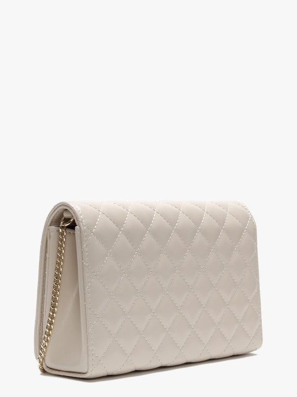 Small Beige Quilted Shoulder Bag