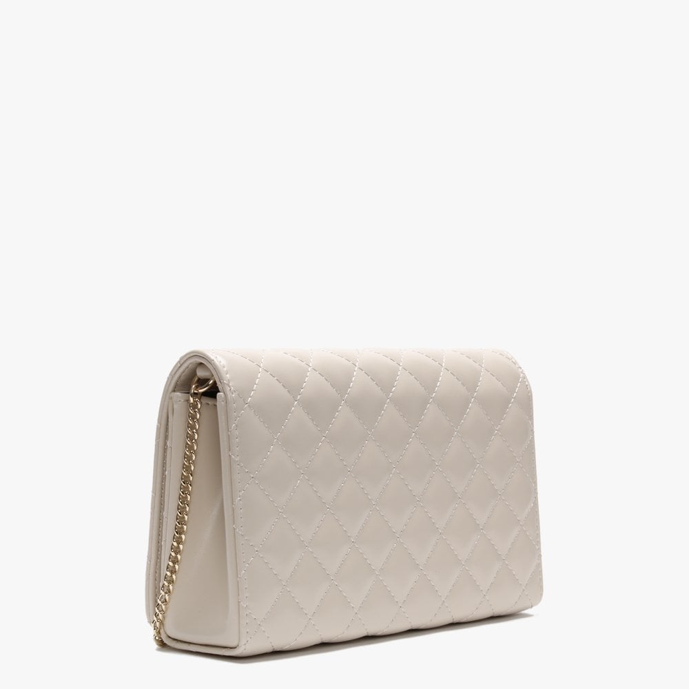 Small Beige Quilted Shoulder Bag