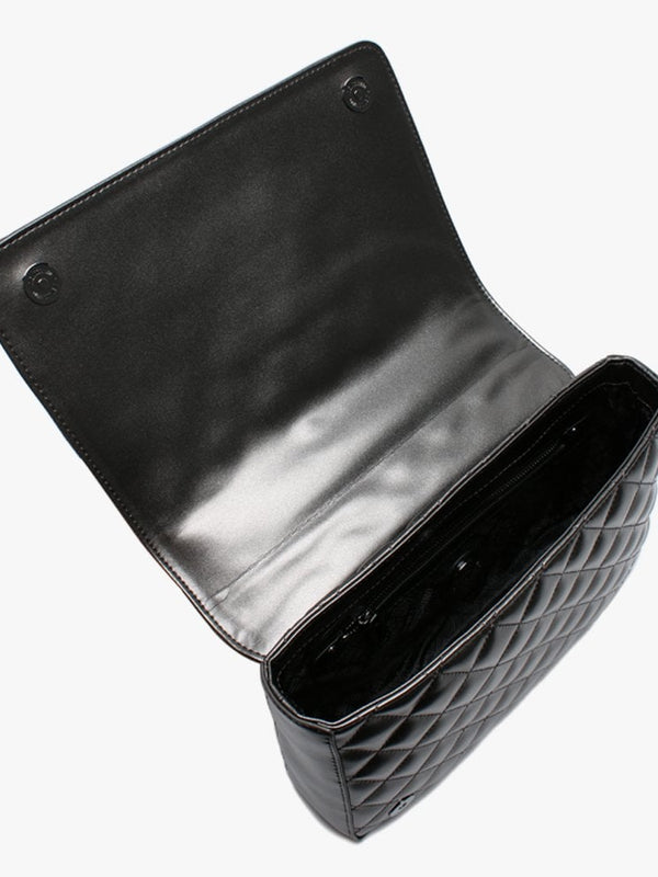 Pewter Quilted Shoulder Bag