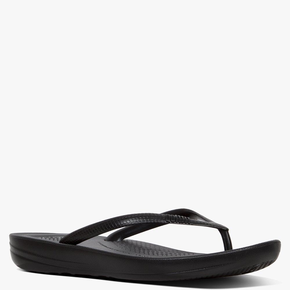 Iqushion Pearlised Black Toe Post Flip Flops