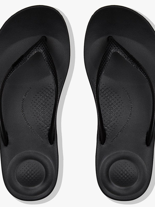 Iqushion Pearlised Black Toe Post Flip Flops