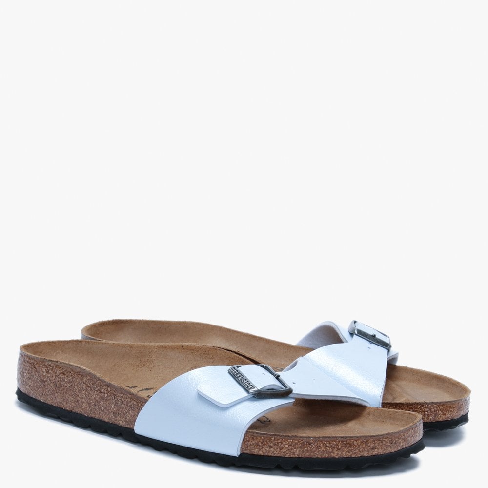 Madrid Graceful Baby Blue Birko-Flor Mules