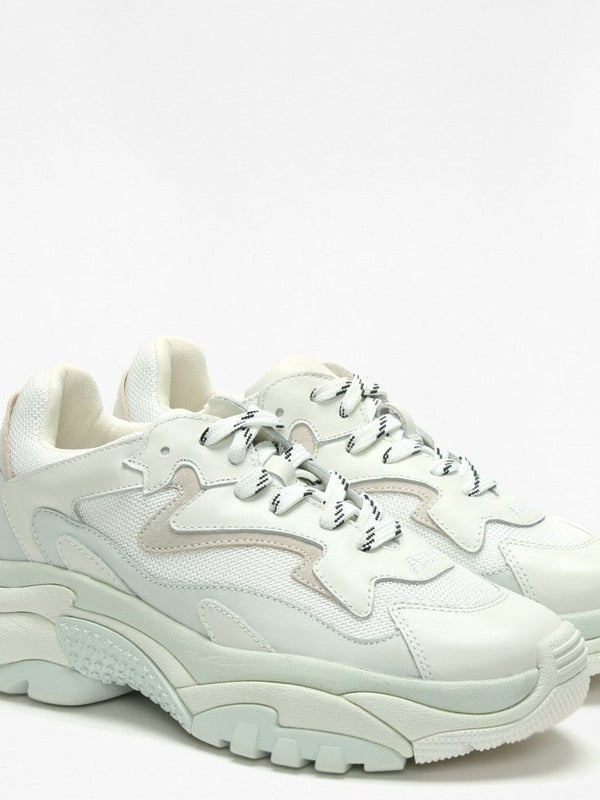 Addict Off White Leather & Mesh Chunky Trainers