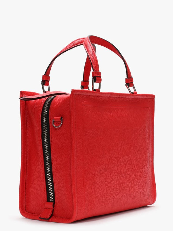 Box Geranium Leather Shopper Bag