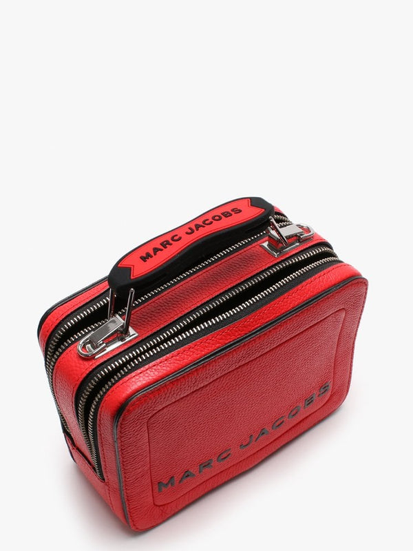 Mini Box Geranium Leather Cross-Body Bag