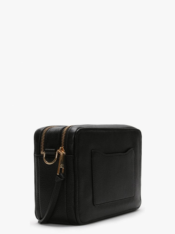 The Softshot 27 Black Leather Cross-Body Bag