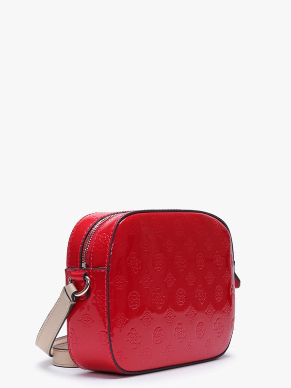 Kamryn Stamp Poppy Patent Cross-Body Bag