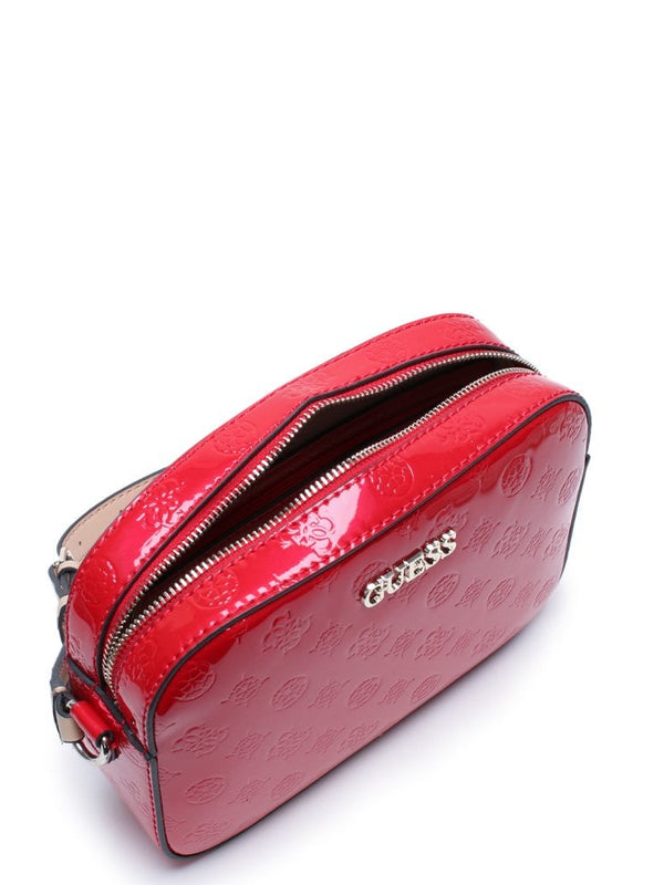 Kamryn Stamp Poppy Patent Cross-Body Bag