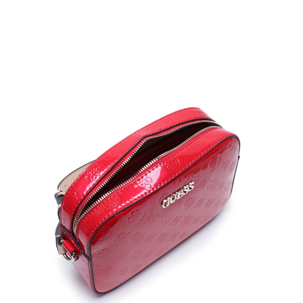 Kamryn Stamp Poppy Patent Cross-Body Bag