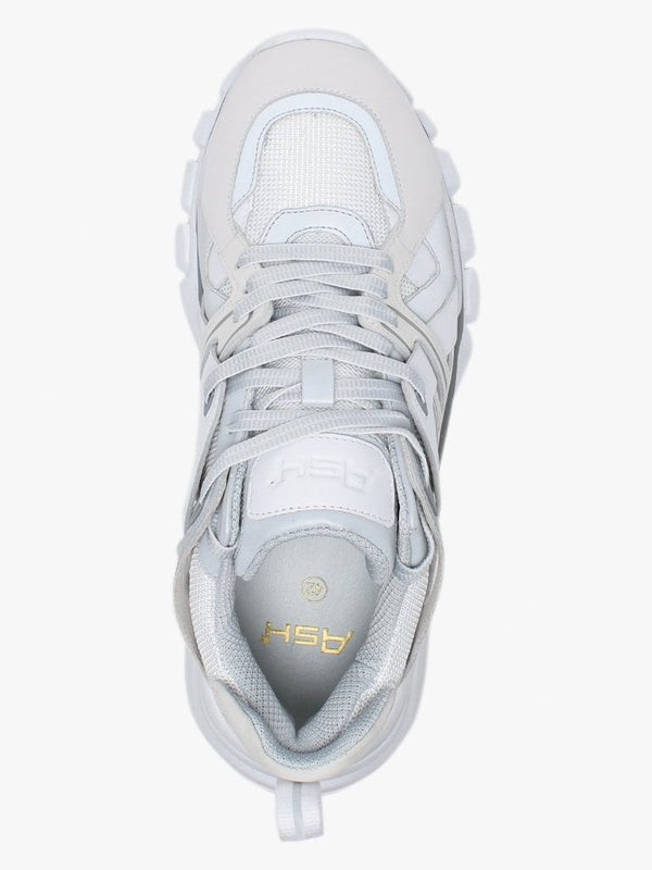 Men’s Free White Silver Leather & Mesh Trainers