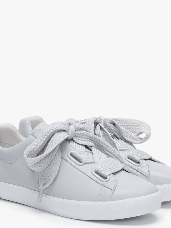 Nina Pearl Leather Lace Up Low Top Trainers